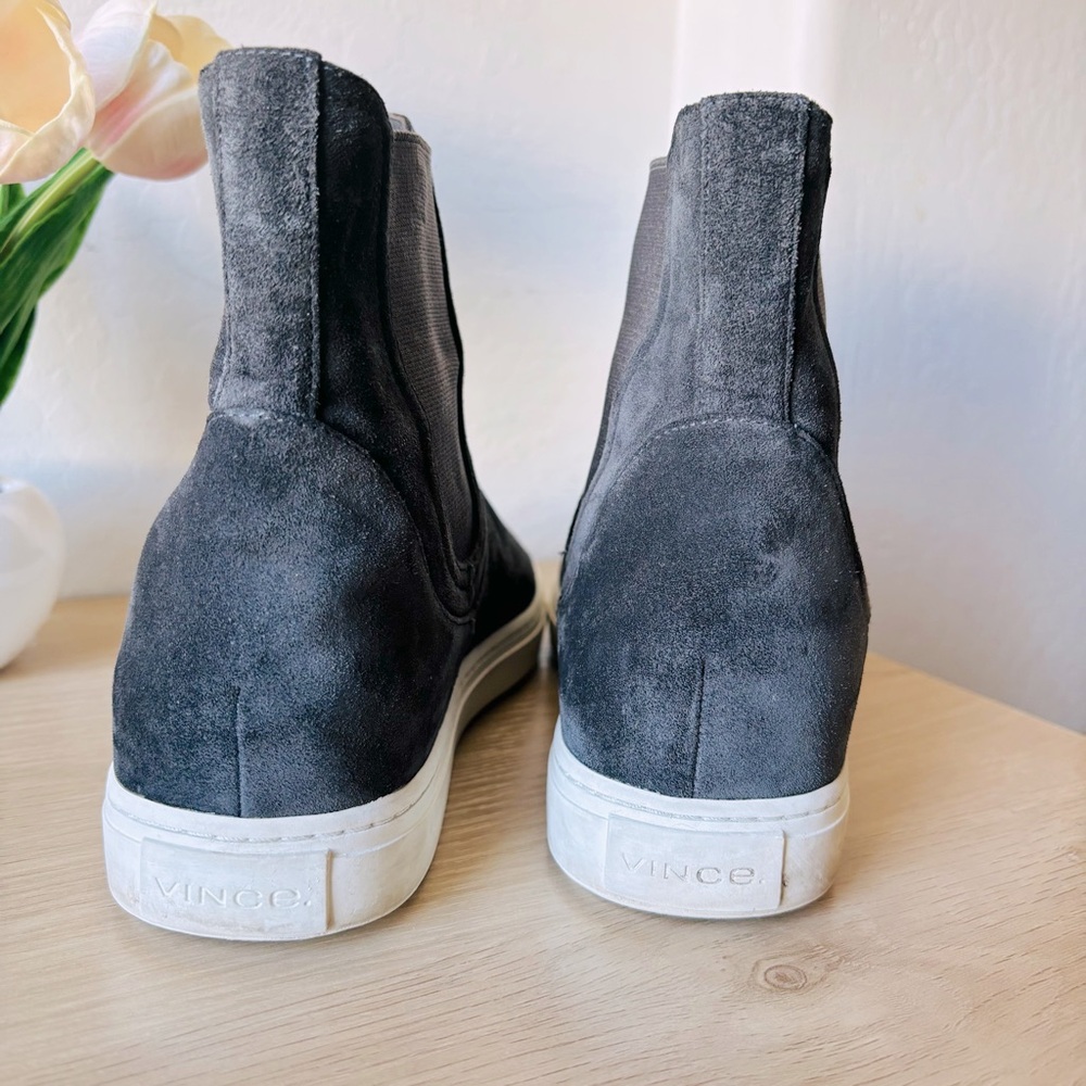 Vince Women’s Nira High-Top Suede Slip-On Sneakers - Picture 6 of 8
